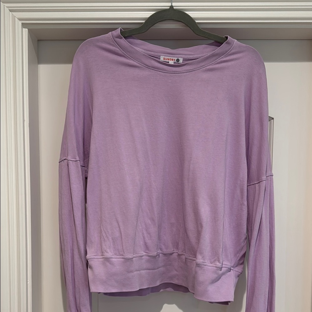 Sundry Lilac Crew Neck Top